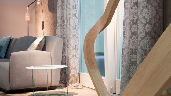 Scala in legno con curve